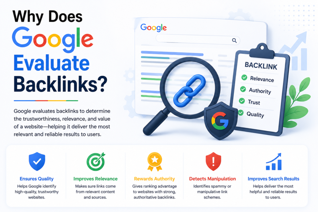 Google evaluates backlinks