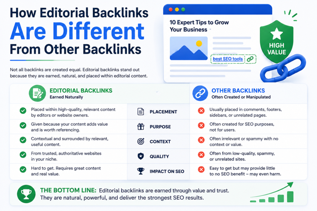 Editorial Backlinks v/s Other Backlinks
